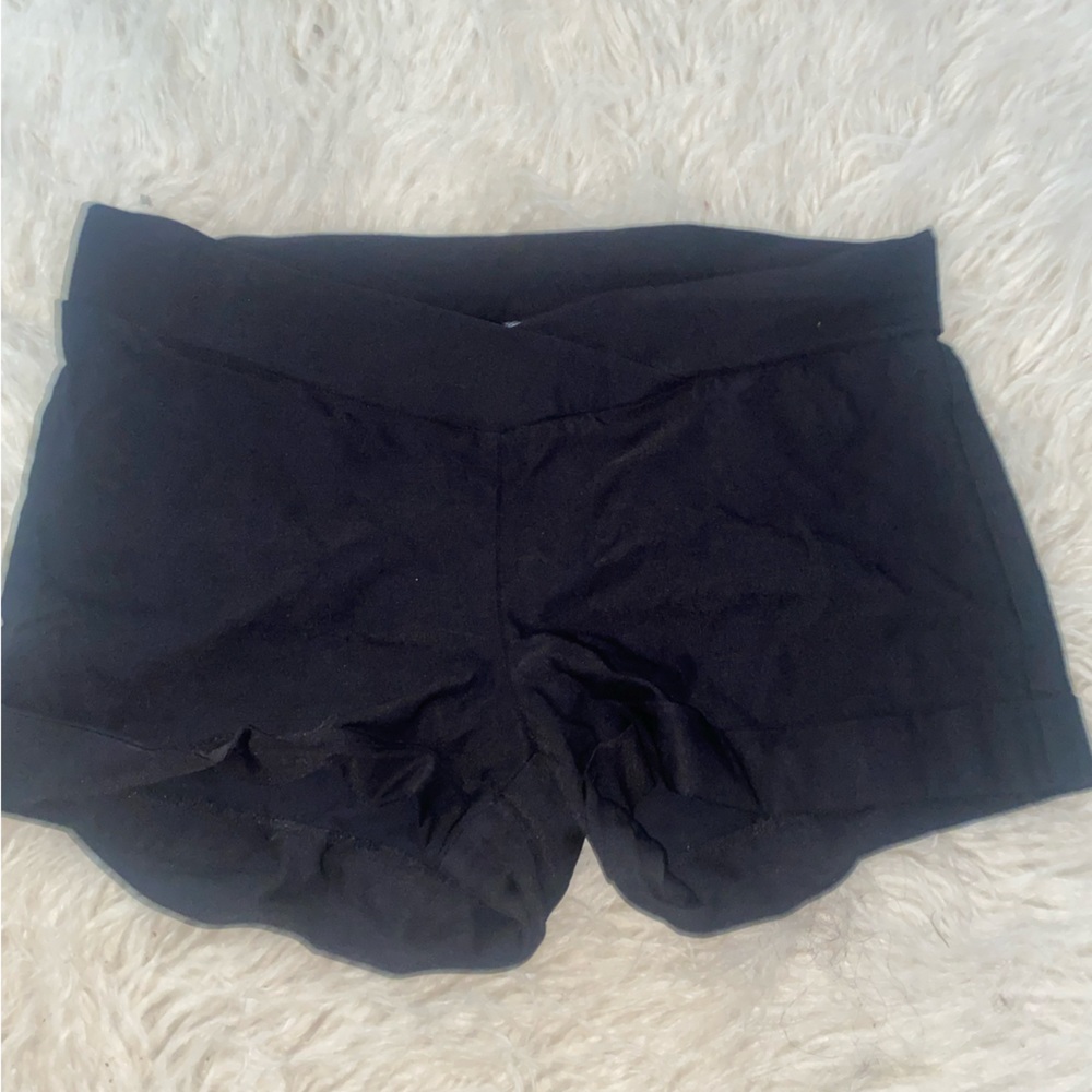 Black booty shorts